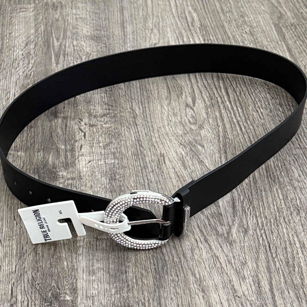 True Religion Black Belt with Silver Buckle